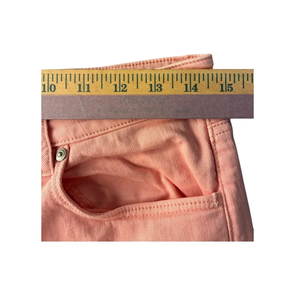 LOFT Marisa‎ Fit Cropped Straight Leg Jeans Peach Coral Color Size 29x8